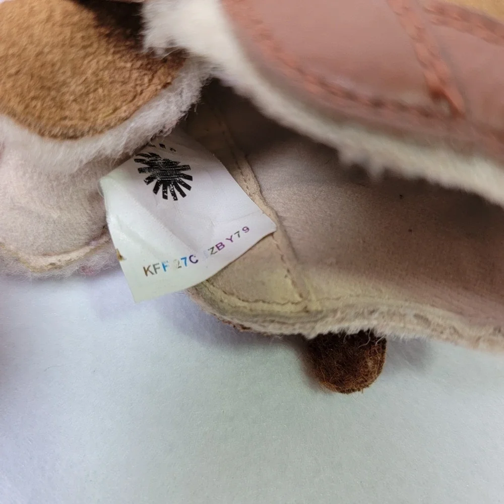 UGG Toddler Rennon II Chestnut Leather Sneakers - Size 6T